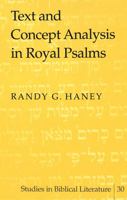 Text and Concept Analysis in Royal Psalms 0820450480 Book Cover