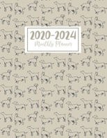 2020-2024 Monthly Planner: Dog lover Monthly Planner, Organizer, and Schedule for Animal Lovers and Pet Rescue or Shelter Volunteers 1658862058 Book Cover