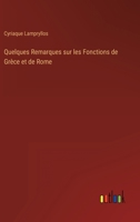 Quelques Remarques sur les Fonctions de Grèce et de Rome 3368200062 Book Cover