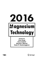 Magnesium Technology 2016 3319486209 Book Cover