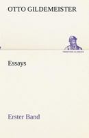 Essays - Erster Band 3842489900 Book Cover