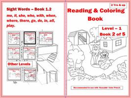 Reading & Coloring Book - Level 1 - Book 2 of 5 1958605018 Book Cover
