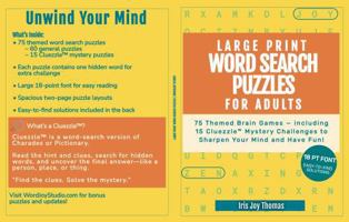 Large Print Word Search Puzzles for Adults: 75 Themed Brain Games — including 15 Cluezzle™ Mystery Challenges to Sharpen Your Mind and Have Fun! B0FNQXR9SJ Book Cover