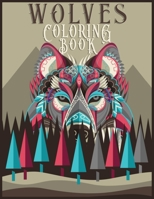 Wolves Coloring Book: An Adult Coloring Book Featuring Beautiful Wolves Designs In Mandala Style for Stress Relief, Relaxation. 8.5'x11'/108 B08WV1SCVN Book Cover