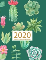 2020 Planner Weekly and Monthly: Jan 1, 2020 to Dec 31, 2020: Weekly & Monthly Planner + Calendar Views Inspirational Quotes and Cactus Cover (2020 Planner Series) 1673821863 Book Cover