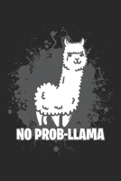 No Prob-llama: Llama Alapaca Notebook Blank Dot Grid Animal Journal dotted with dots 6x9 120 Pages Checklist Record Book Funny Take Notes Planner Paper Christmas Gift for Llama Alapaca Lover Women Gir 1708596712 Book Cover