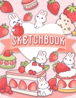 Sketchbook: 120 Blank Pages w/ mini Kawaii character 1088235387 Book Cover