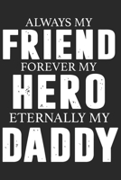 Always my friend forever my hero eternally my daddy: Paperback Book With Prompts About What I Love About Dad/ Father's Day/ Birthday Gifts From Son/Daughter 1671133463 Book Cover