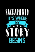 Sacramento It's Where My Story Begins: Sacramento Dot Grid 6x9 Dotted Bullet Journal and Notebook 120 Pages 1673554296 Book Cover