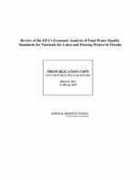 Review of the Epa's Economic Analysis of Final Water Quality Standards for Nutrients for Lakes and Flowing Waters in Florida 0309254930 Book Cover