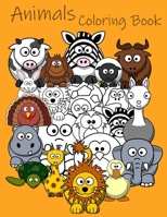 Animals Coloring Book: For Kids Ages 2 3 4 5 6 7 8 9 10 11 12 null Book Cover