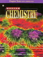 Modern Chemistry : Chapter Tests with Answer Key 0030517982 Book Cover