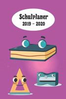 Schulplaner 2019 - 2020: gl�ckliche Schul Elemente Pink das hausaufgabenheft 2019 - 2020 f�r das neue schuljahr; mit kalender, stundenplan f�r jedes semester, wochenplaner, kontaktliste und geburtstag 1079346082 Book Cover