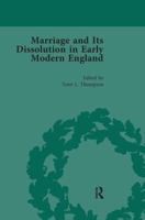 Marriage and Its Dissolution in Early Modern England, Volume 4 1138660728 Book Cover