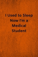 I Used to Sleep Now I'm a Medical Student: Lined Journal Medical Notebook To Write in 1673928064 Book Cover