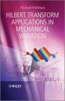 Hilbert Transform Applications in Mechanical Vibration 0470978279 Book Cover
