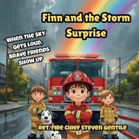 Finn and the Storm Surprise: When the Sky Gets Loud, Brave Friends Show Up (Firefighter Finn Fun Adventures (New)) B0GPH9CSXL Book Cover