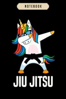 Notebook: Jiu Jitsu Dabbing Unicorn Black Belt Gift Kids Girls Notebook-6x9(100 pages)Blank Lined Paperback Journal For Student-Jiu jitsu Notebook for Journaling & Training Notes-BJJ Jounal-Jiu jitsu  1675458642 Book Cover