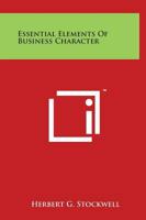 Essential Elements of Business Character B0HCX4DCCJ Book Cover