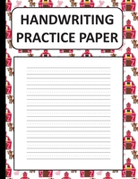 Handwriting Practice Paper: Handwriting Paper For Kids: ABC First writing  Blank Dotted Lined Sheets Notebook for K-3 Students ,120 pages, 8.5x11 (Red farmhouse themed) 169693219X Book Cover