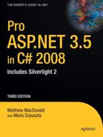 Dreamtech Press Pro Asp.Net 3.5 In C# 2008: Includes Silverlight 2 1430215674 Book Cover