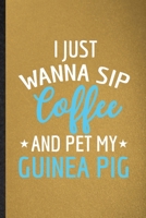 I Just Wanna Sip Coffee and Pet My Guinea Pig: Lined Notebook For Guinea Pig Owner Vet. Ruled Journal For Exotic Animal Lover. Unique Student Teacher Blank Composition Great For School Writing 1670291243 Book Cover