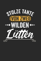 Stolze Tante Von Zwei Wilden Lütten: Notebook Notizbuch Karo Kariert Journal A5 120 Seiten Matheheft I Schulheft I Skizzenbuch I Tagebuch I Patentante ... Tanten I Nichte I Neffe (German Edition) 1675618917 Book Cover
