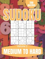 Sudoku Medium to Hard: Large Print Sudoku Puzzles for Adults and Seniors with Solutions to Keep Your Mind Young and Nimble Vol 2 B08WZCD47V Book Cover
