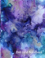Dot Grid Notebook: Watercolor Blue and Violet Dotted Grid Journal (8,5" x 11", 110 Pages) For Bullet Journaling, Artsy Lettering, Design, Sketch Book, Workbook, School, Girls, Boys 167766052X Book Cover