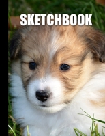 Sketchbook: Cute Puppy Dog Cover Design | White Paper | 120 Blank Unlined Pages | 8.5" X 11" | Matte Finished Soft Cover 1712529153 Book Cover