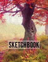 Sketch Book: Autumn Forest Design Drawing Book - Large 8.5x11 Size 1077315899 Book Cover