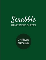 Scrabble Game Score sheets: Scrabble Score Pad for 2-4 players - 100 score sheet - Scrabble Score Keeper - Ideal gift for all Scrabble lovers - 101 pages, 8,5"x11" - Paperback - plain green background 1673765637 Book Cover