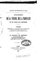 D�veloppement de la Vessie, de la Prostate et du canal de l'ur�thre 1148667393 Book Cover