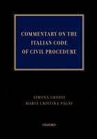 Commentary on the Italian Code of Civil Procedure 0195372719 Book Cover