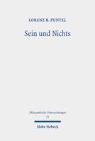 Sein Und Nichts: Das Ursprungliche Thema Der Philosophie 3161610903 Book Cover