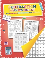 Subtraction Math Worksheet for Preschool, Kindergarten and 1st grade: Over 20 Fun Designs For Boys And Girls - Educational Worksheets B0841FRKTZ Book Cover