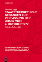 Staatstheoretische Gedanken Zur Verfassung Der Udssr Vom 7. Oktober 1977 3112743946 Book Cover