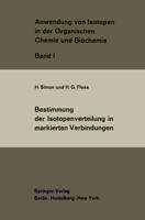 Bestimmung Der Isotopenverteilung in Markierten Verbindungen 3642857507 Book Cover