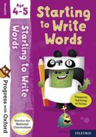 Progress with Oxford: Starting to Write Words Age 4-5 0192765698 Book Cover