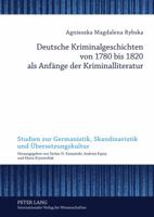 Deutsche Kriminalgeschichten Von 1780 Bis 1820 ALS Anfaenge Der Kriminalliteratur 363162011X Book Cover