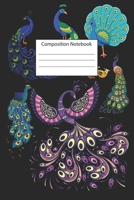 Composition Notebook: Lined Journal (120 Pages) - Peacock stuff, gifts for women (Christmas Gifts) Funny Peacocks Accessories & Novelty Peacock Gift Idea 1706116896 Book Cover