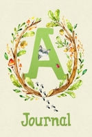 Cute Woodland Critter Journal with Initial: Cute Woodland Raccoon Journal with Green Initial 'A' 169571010X Book Cover