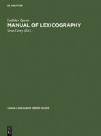 Manual Of Lexicography (Janua Linguarum, Major, No 39) 311099528X Book Cover