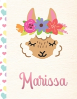 Marissa: 2020. Personalized Weekly Llama Planner For Girls. 8.5x11 Week Per Page 2020 Planner/Diary With Pink Name 1671289390 Book Cover