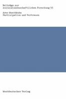 Partizipation Und Vertrauen: Grundlagen Von Demokratie Und Politischer Praxis 3531116886 Book Cover