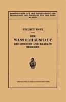 Der Wasserhaushalt Des Gesunden Und Kranken Menschen 3662019213 Book Cover
