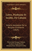 Lettre, Posthume Et Inedite, De Cabanis: Voltaire Apologiste De La Religion Chretienne (1824) 1160743487 Book Cover