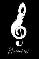 Notenheft: DIN A5 Hochglanz Notenbuch mit 11 Notenreihen auf jeder der 120 Seiten Notenbl�tter 1088527981 Book Cover