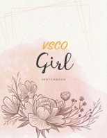 VSCO GIRL SketchBook: Cute Notebook for Drawing, Writing, Painting, Sketching or Doodling: A perfect 8.5x11 sketchbook gift for a VSCO Girls, kids, artists and students ! 1660118581 Book Cover