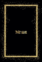 Nora: Name Nora Monogram Notebook - 120 Pages - Size 6x9, Soft Cover, Matte Finish- Gold Confetti Glitter Monogram Blank Lined Note Book, Writing Pad, Journal or Diary Kids, Girls Men & Women 1660351324 Book Cover